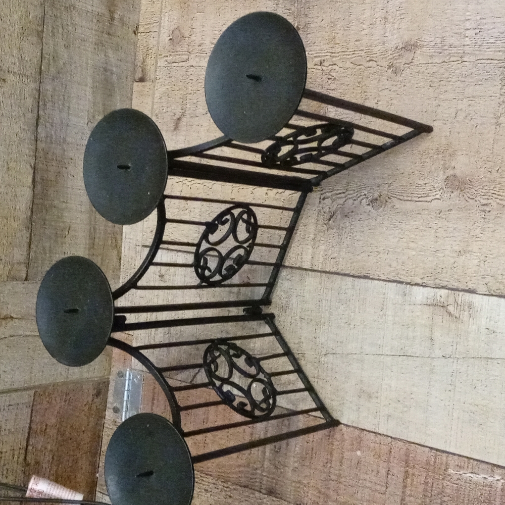 Metal Candle Holder holds 4 candles - Picture 3 of 3